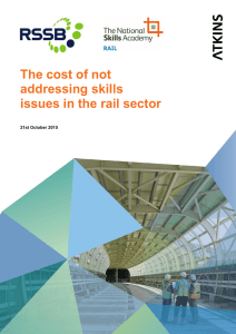 The cost of not addressing skills issues in the rail sector