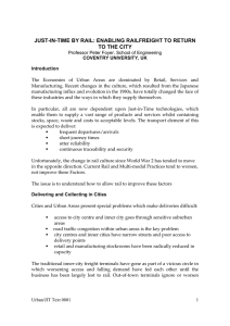 JUST-IN-TIME BY RAIL: ENABLING RAILFREIGHT TO RETURN TO