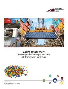 Moving Texas Exports: The Plastic Resin Export Supply Chain