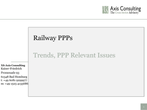 Railway PPPs Trends, PPP Relevant Issues