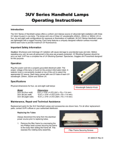 3UV Series Handheld Lamps Operating Instructions