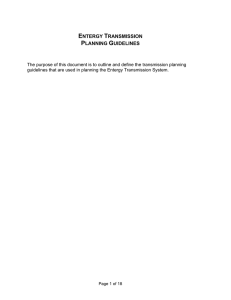 Entergy`s Transmission Planning Guidelines