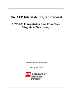 The AEP Interstate Project Proposal