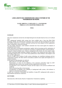 Long length EHV underground cable systems in the transmission