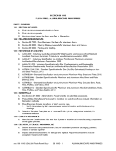 section 08 1116 flush panel aluminum doors - CRL-ARCH