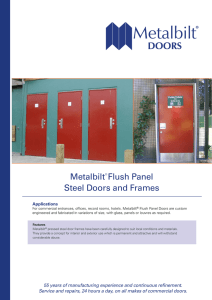 Metalbilt® Flush Panel Steel Doors and Frames
