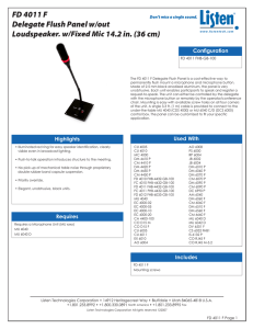 FD 4011 F Delegate Flush Panel w/out Loudspeaker, w/Fixed Mic