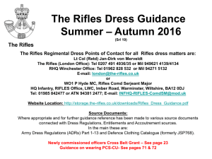 Rifles Regimental Dress Guidance