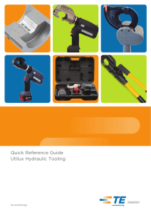 Quick Reference Guide Utilux Hydraulic Tooling