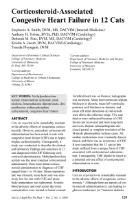 Corticosteroid-Associated Congestive Heart Failure in 12 Cats