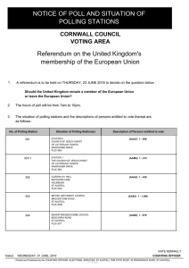 Notice of Poll and Situation of Polling Stations