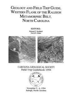 Publication - Carolina Geological Society