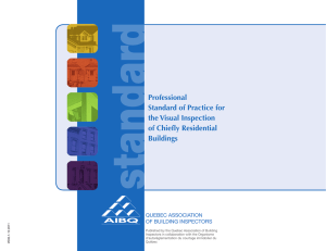 Professional Standard of Practice for the Visual Inspection of Chiefly