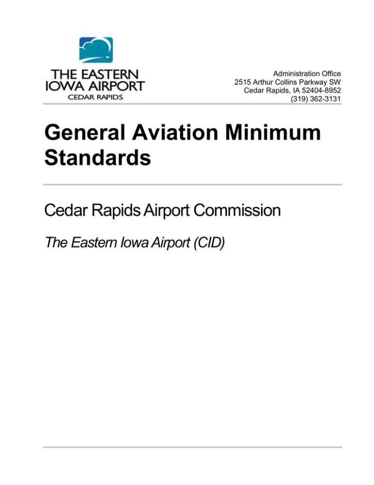 General Aviation Minimum Standards