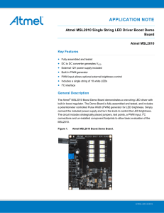 Atmel MSL2010 Single String LED Driver Boost Demo Board