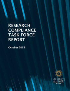 research compliance task force report