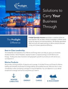 Marine Program Brochure - ProSight Specialty Insurance