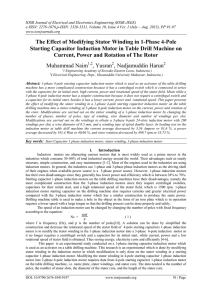 The Effect of Modifying Stator Winding in 1-Phase 4-Pole