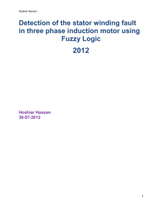 Detection of the stator winding fault in three phase induction motor