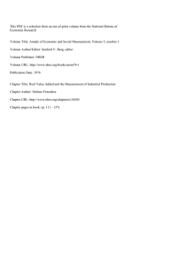 real value added and the measurement of industrial production