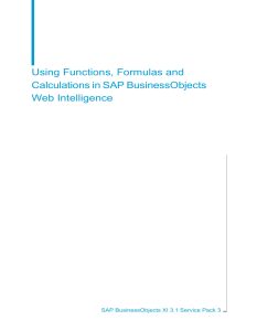 Using Functions, Formulas and Calculations in SAP