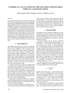 Numerical Calculations of the Electron Cooling Drag Force in a