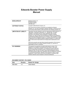 Edwards Booster Power Supply