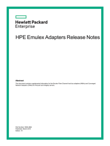 HPE Emulex Adapters Release Notes