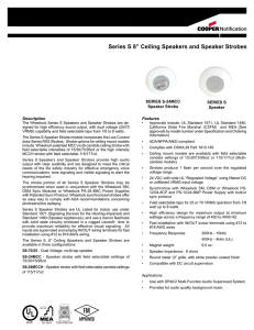 Series S 8” Ceiling Speakers and Speaker Strobes