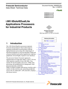 i.MX 6Solo/6DualLite Applications Processors Data Sheet