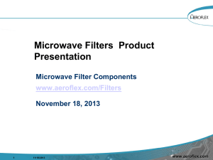 Microwave Filters Product Presentation