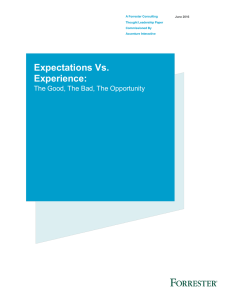 Expectation vs. Experience