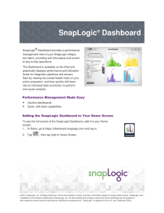 SnapLogic® Dashboard