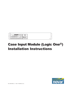 Case Input Module (Logic One ) Installation Instructions