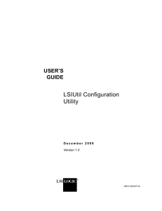 LSIUtil Configuration Utility User`s Guide - Thomas
