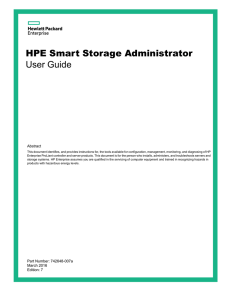 to access the HPE Smart Storage Administrator User Guide