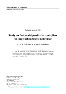 Study on fast model predictive controllers for large urban traffic
