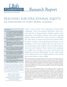 2012 Research Report - Utah Rural Schools Association