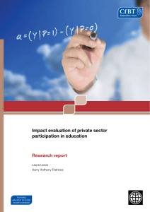 Research report Impact evaluation of private sector participation in