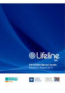 FIFO/DIDO Mental Health Research Report 2013