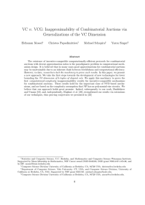 VC v. VCG: Inapproximability of Combinatorial Auctions via