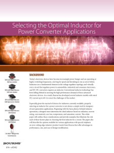 Selecting the Optimal Inductor for Power Converter Applications