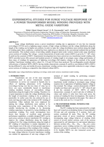 Experimental studies for surge voltage response of