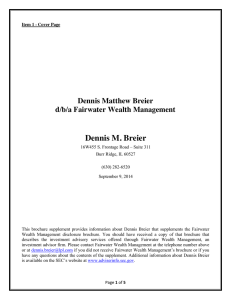 Firm Brochure ADV Part 2B - Fairwater Wealth Management