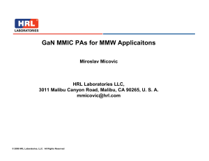 GaN MMIC PAs for MMW Applicaitons