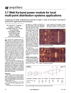 3.7 Watt Ka-band power module for local multi