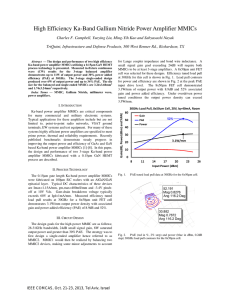 High Efficiency Ka-Band Gallium Nitride Power Amplifier MMICs