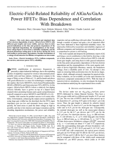 Electric-field-related reliability of AlGaAs/GaAs power HFETs: bias