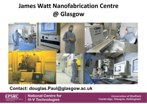 James Watt Nanofabrication Centre @ Glasgow Glasgow - III