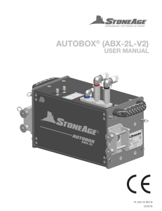 ABX-2L User Manual - StoneAge Waterblast Tools